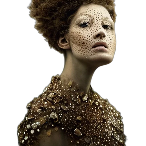 mask, face, hair, crown, photorealistic, concept art, cyberpunk, fantasy art transparent PNG cut-out