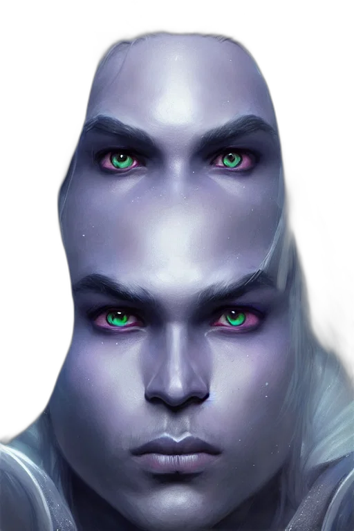face, mask, creature, robot, concept art, fantasy art, cyberpunk, photorealistic transparent PNG cut-out