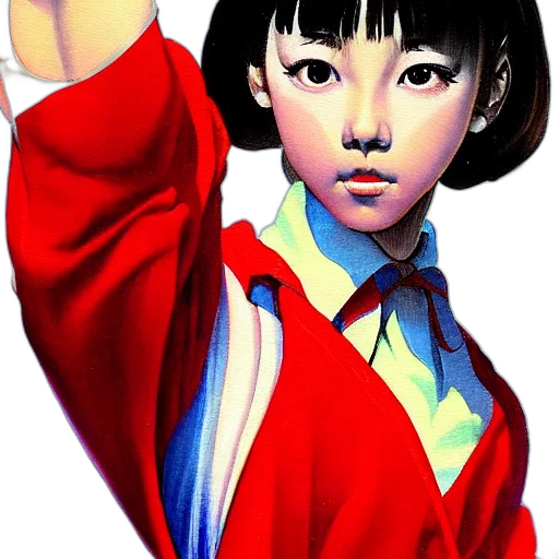 staff, jacket, face, weapon transparent PNG cut-out