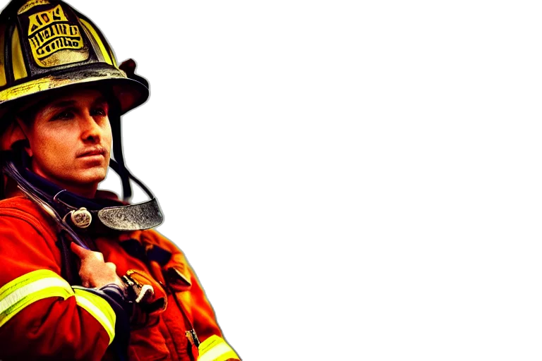 staff, fire, fireman, ultra transparent PNG cut-out