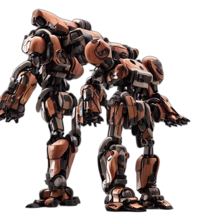 robot, weapon, concept art, 3d render transparent PNG cut-out