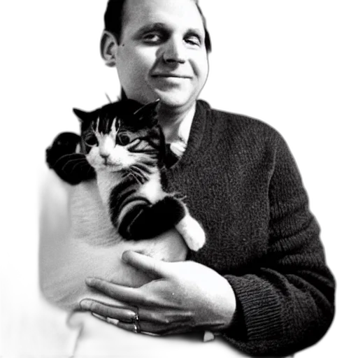 animal, staff, john, cooper, holding, kitty, photo transparent PNG cut-out