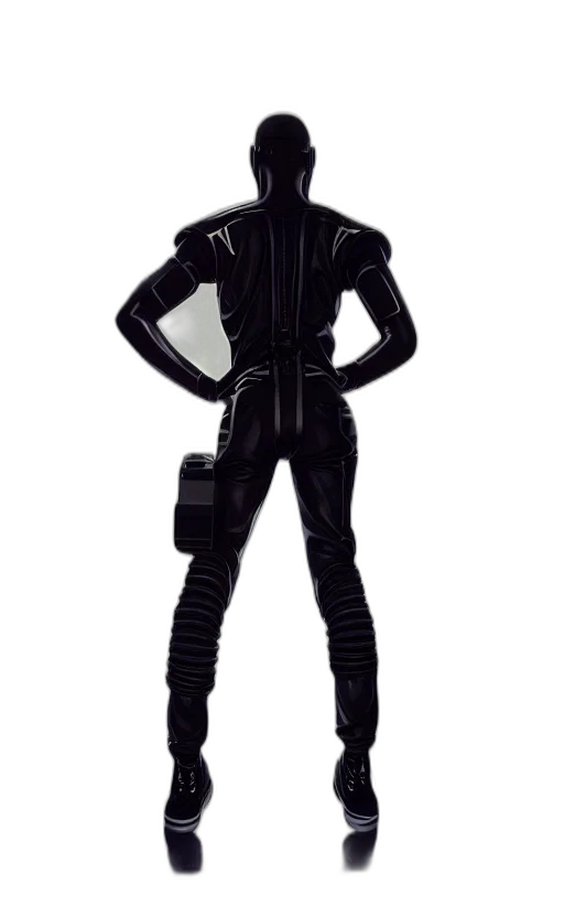 robot, jacket, staff, mask transparent PNG cut-out