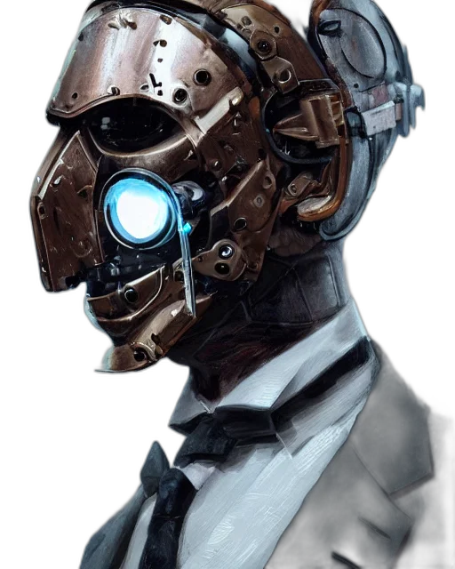 robot, mask, face, concept art transparent PNG cut-out
