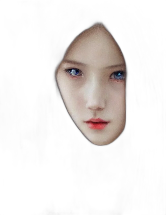 face, mask, robot, creature, photorealistic, 3d render, oil painting, fantasy art transparent PNG cut-out