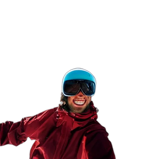 jacket, staff, hat, face transparent PNG cut-out