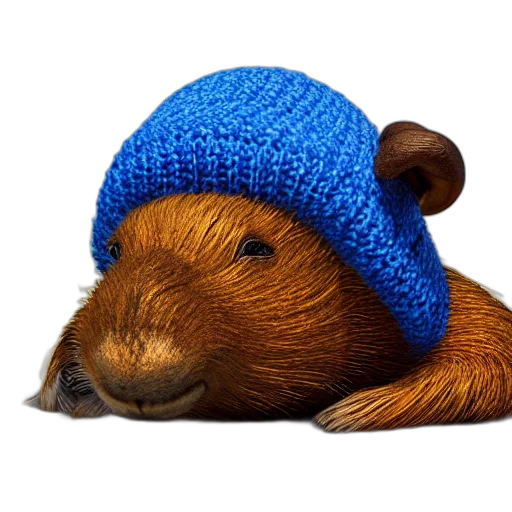hat, animal, creature, photorealistic transparent PNG cut-out