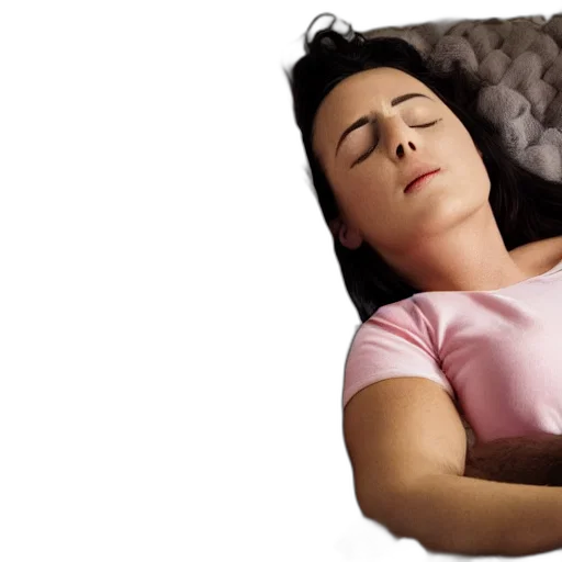 photorealistic, 3d render, sleeping transparent PNG cut-out