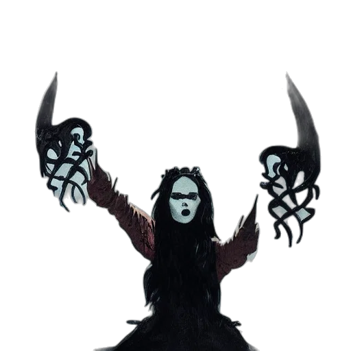 creature, mask, concept art, comic book art, fantasy art, pixel art, dark, portrait transparent PNG cut-out
