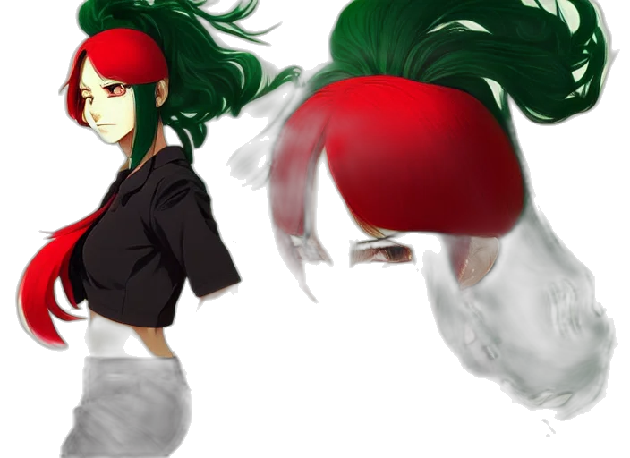 mask, concept art, anime, 3d render transparent PNG cut-out