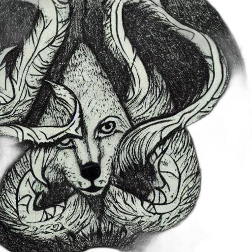 mask, crown, wolf, three transparent PNG cut-out