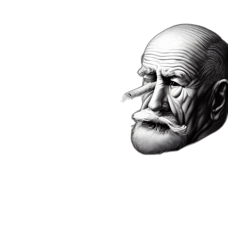 face, mask, creature, hat, photorealistic, concept art, 3d render, pencil sketch transparent PNG cut-out