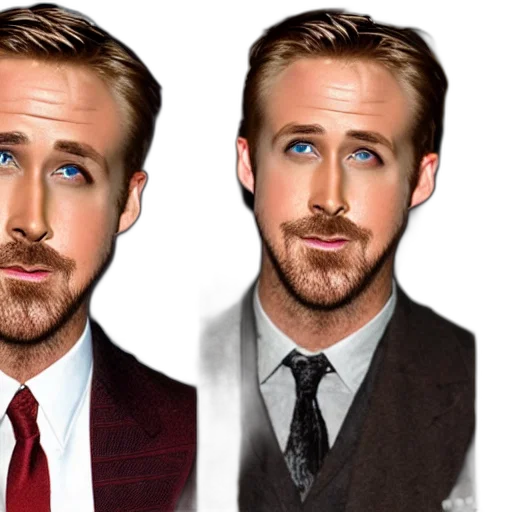 face, photorealistic, cartoon, comic book art, concept art, ryan, gosling, sandwich transparent PNG cut-out