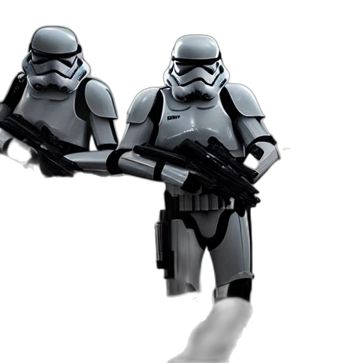 concept art, 3d render, comic book art, stormtroopers transparent PNG cut-out