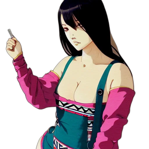 dress, staff, jacket, weapon transparent PNG cut-out