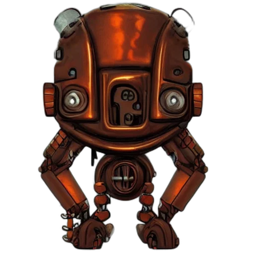 robot, staff, mask, creature, concept art, 3d render, pixel art, comic book art transparent PNG cut-out