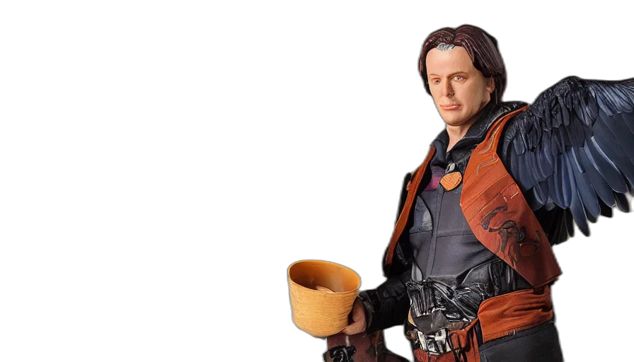 outer space, action, figure, package, man, raven, head, collectors transparent PNG cut-out