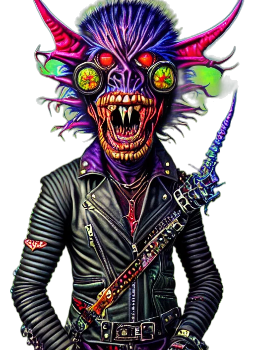 staff, mask, jacket, creature, concept art, fantasy art, comic book art, cartoon transparent PNG cut-out