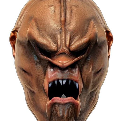 mask, face, creature, 3d render, concept art, photorealistic, realistic, vampire transparent PNG cut-out