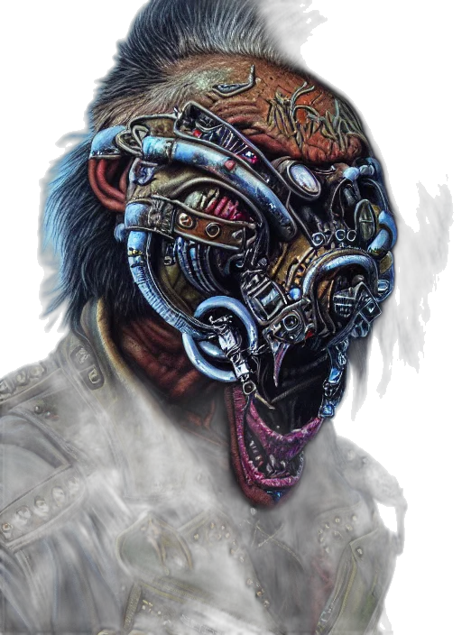 mask, face, robot, creature transparent PNG cut-out