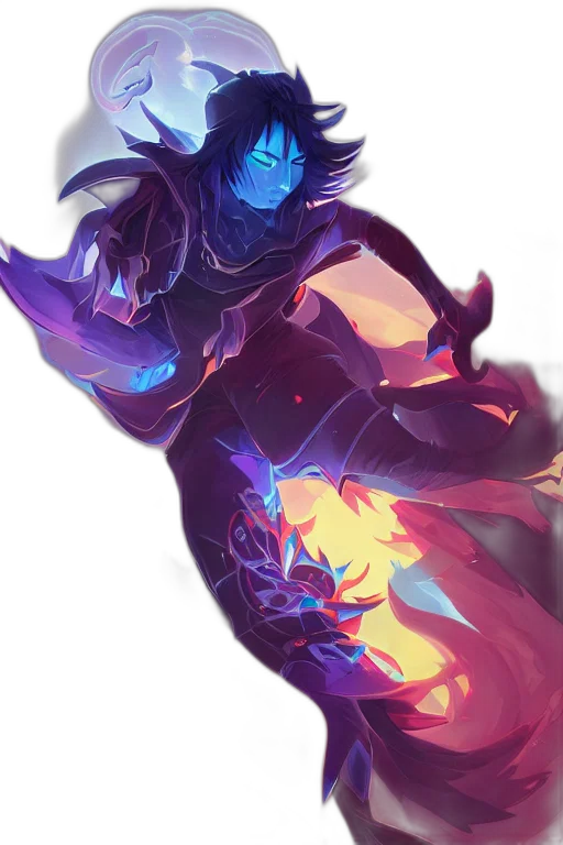 staff, dragon, mask, fantasy art transparent PNG cut-out