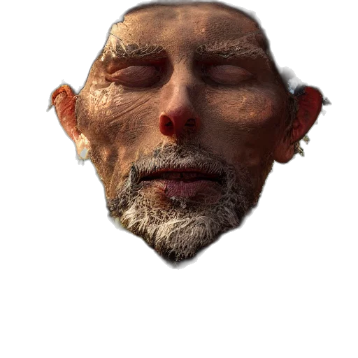 face, mask, creature, staff, photorealistic, 3d render, concept art, fantasy art transparent PNG cut-out
