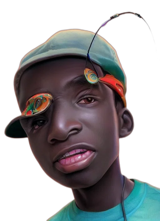 face, hat, mask, animal, photorealistic, concept art, 3d render, oil painting transparent PNG cut-out