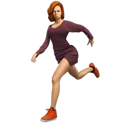 dress, 3d render, concept art, pixel art, cartoon, christina, hendrix, character transparent PNG cut-out