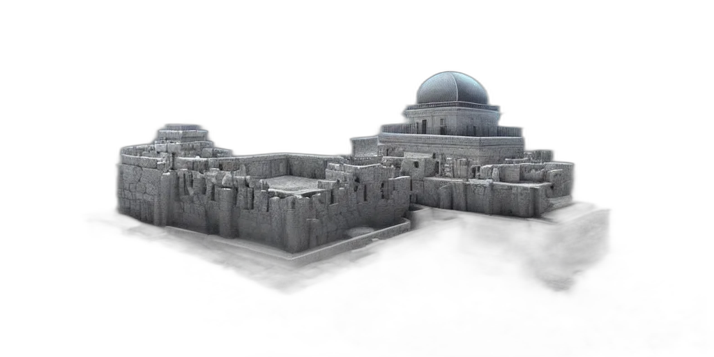 building, 3d render, concept art, outer space, hidden, imagery, floating, temple transparent PNG cut-out