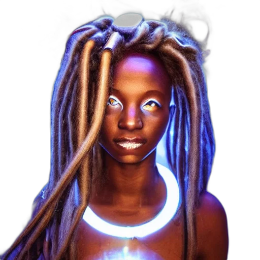 jewelry, robot, face, hair transparent PNG cut-out