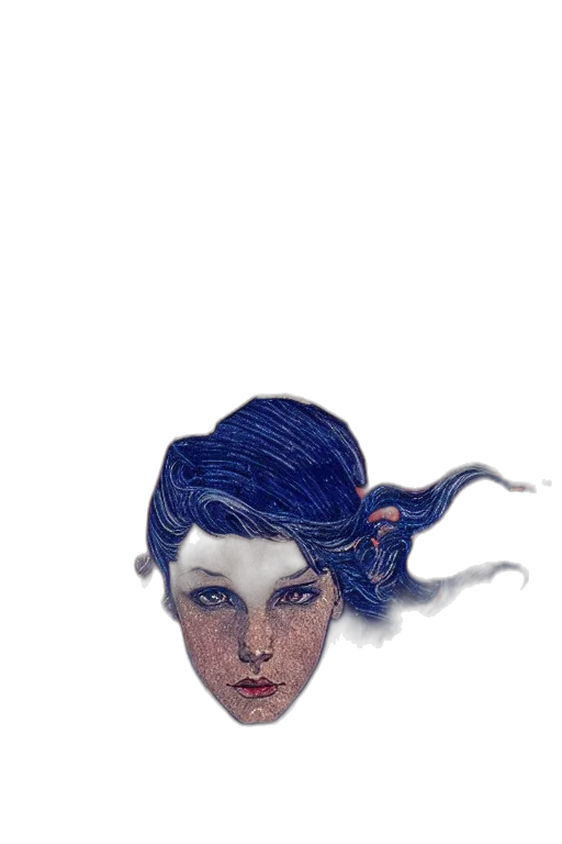 face, mask, hair, crown transparent PNG cut-out