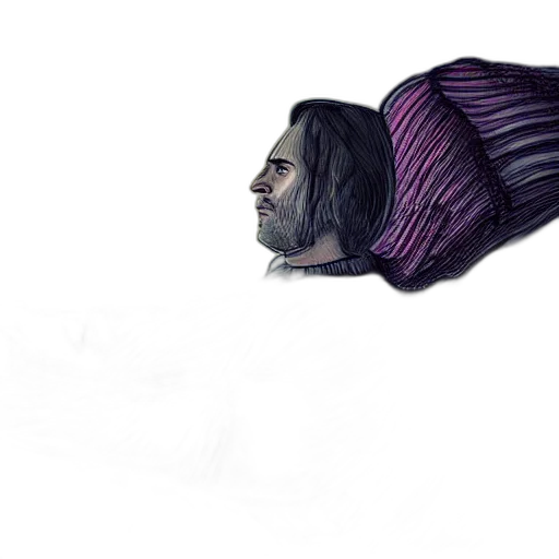 mask, creature, hair, face, concept art, fantasy art, photorealistic, comic book art transparent PNG cut-out