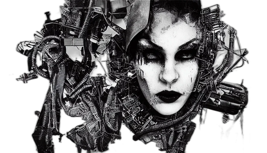 mask, robot, face, comic book art, cyberpunk, concept art, photorealistic, outer space transparent PNG cut-out