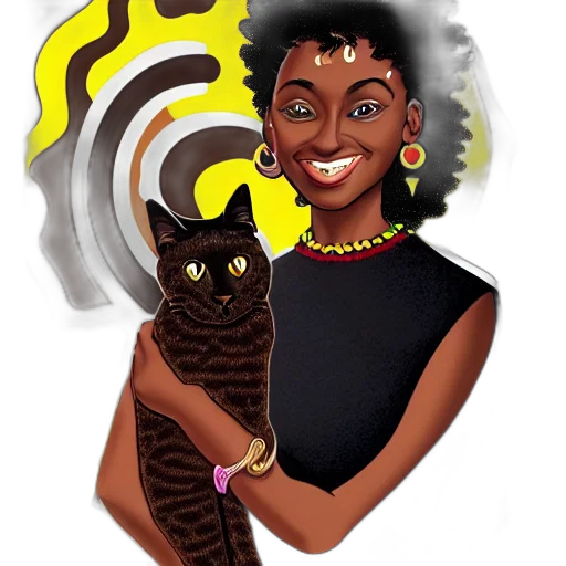 concept art, comic book art, cartoon, fantasy art, adult, black, woman, light transparent PNG cut-out