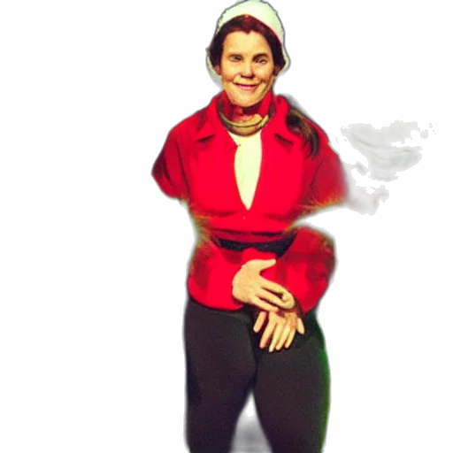 jacket, creature, staff, 3d render, concept art, photorealistic, red, grinch transparent PNG cut-out