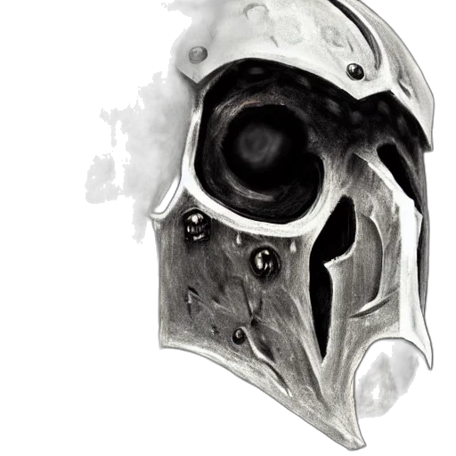 mask, weapon, face, sword, concept art, fantasy art, watercolor, photorealistic transparent PNG cut-out