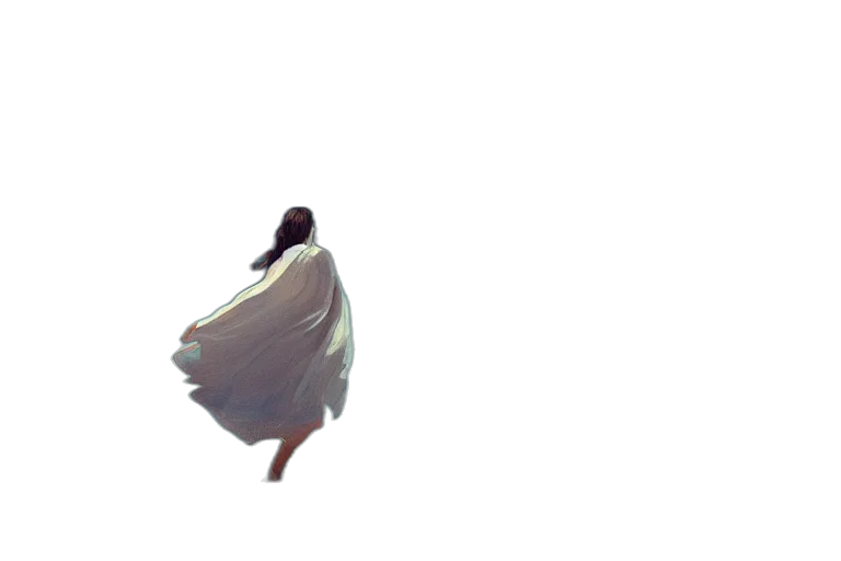 dress, umbrella, hair, creature, concept art, pixel art, 3d render, fantasy art transparent PNG cut-out