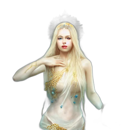 jewelry, dress, staff, fantasy art transparent PNG cut-out