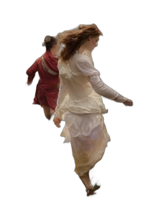 dress, hair, staff, concept art transparent PNG cut-out