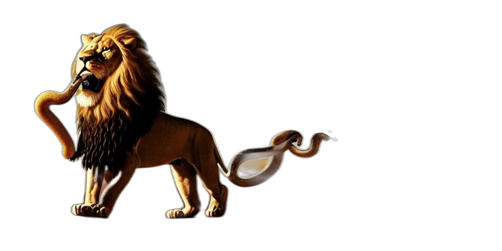 animal, crown, staff, weapon, 3d render, concept art, photorealistic, fantasy art transparent PNG cut-out