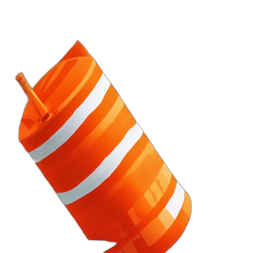 hat, bottle, crown, weapon, 3d render, photorealistic, concept art, orange transparent PNG cut-out