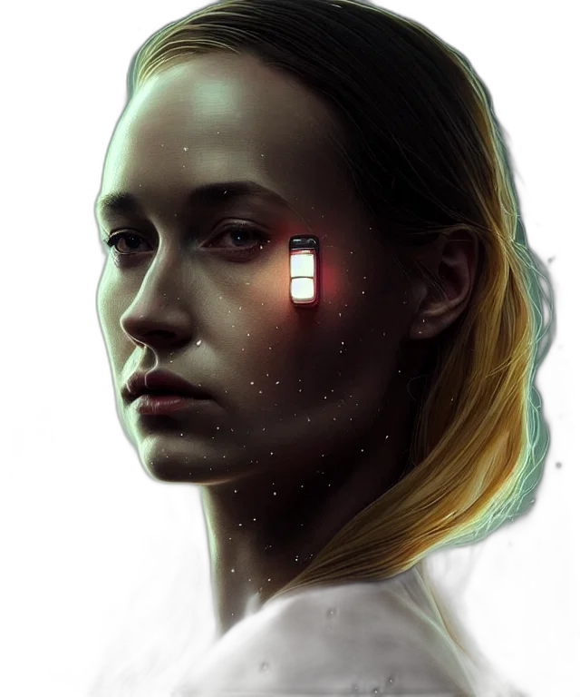 face, robot, mask, creature, concept art, cyberpunk, photorealistic, fantasy art transparent PNG cut-out