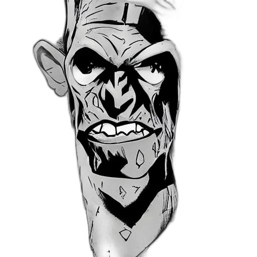 mask, face, staff, comic book art transparent PNG cut-out