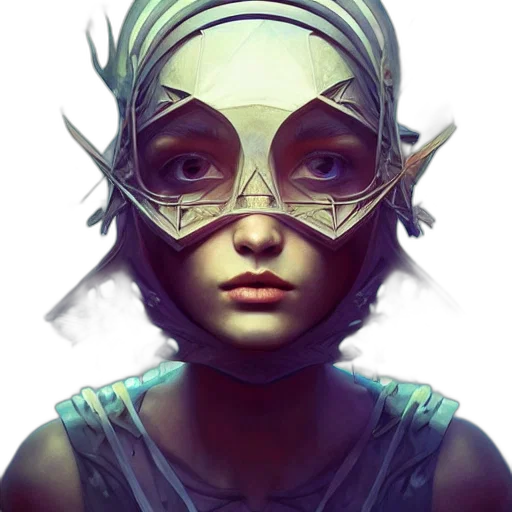 mask, face, crown, staff transparent PNG cut-out