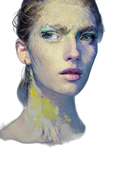 face, mask, jewelry, hair, photorealistic, watercolor, fantasy art, concept art transparent PNG cut-out
