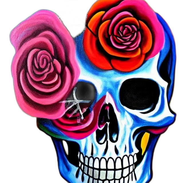 mask, flower, face, jewelry, photorealistic, vaporwave, watercolor, concept art transparent PNG cut-out