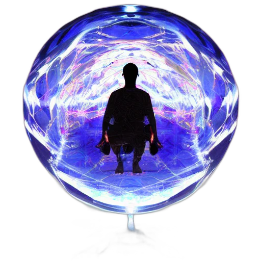 umbrella, staff, jacket, concept art, 3d render, fantasy art, outer space, psychonautist transparent PNG cut-out