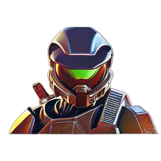 robot, weapon, face, pixel art, concept art, 3d render, cyberpunk, retro transparent PNG cut-out