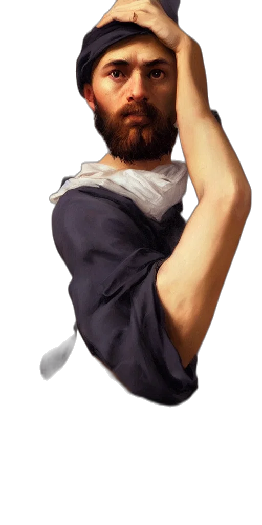 staff, hair, face, mask transparent PNG cut-out