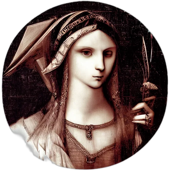jewelry, hat, face, photorealistic, fantasy art, oil painting, pixel art, dark transparent PNG cut-out